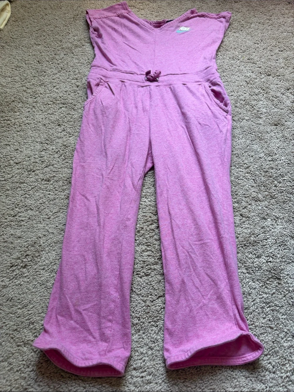 Nike Girl's Sportswear Jumpsuit Romper Capri Youth S Bubblegum Pink